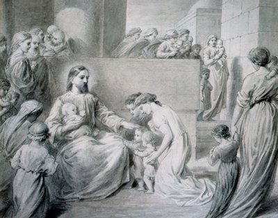 Cristo bendiciendo a los niños de Warwick Brookes